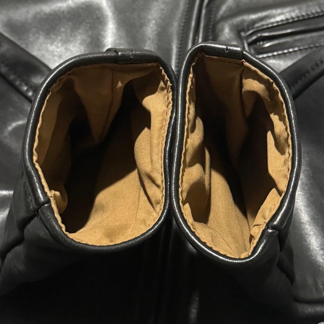 【極美品】AERO LEATHER EDIFICE別注 ホースハイド ブラック