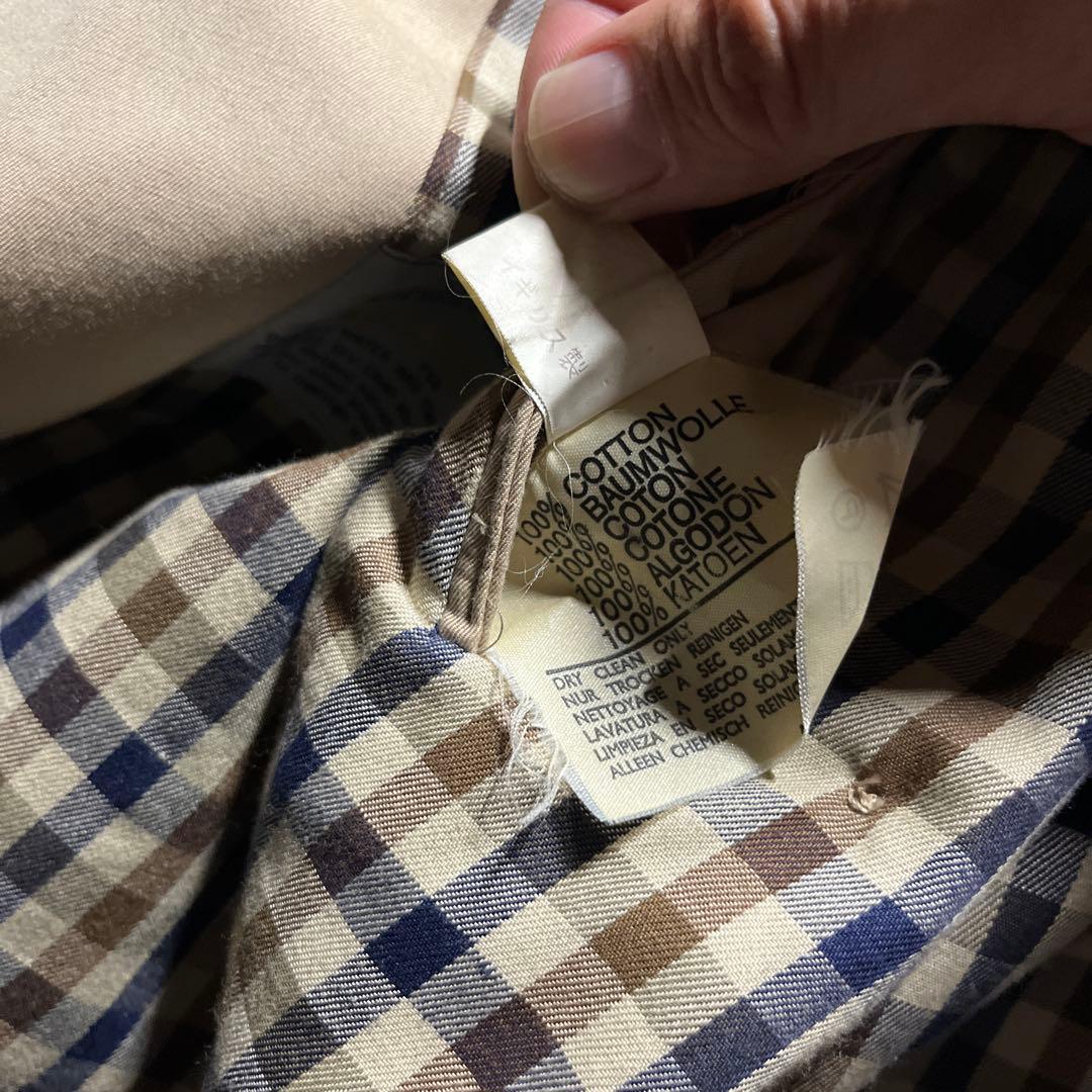 希少 イギリス製 70s Aquascutum トレンチコート XL