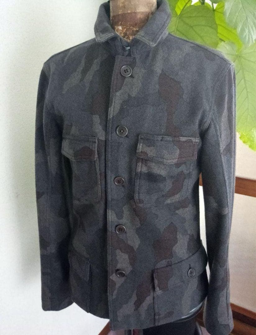 PRADA　ウールカモフラージュ迷彩　ジャケットs