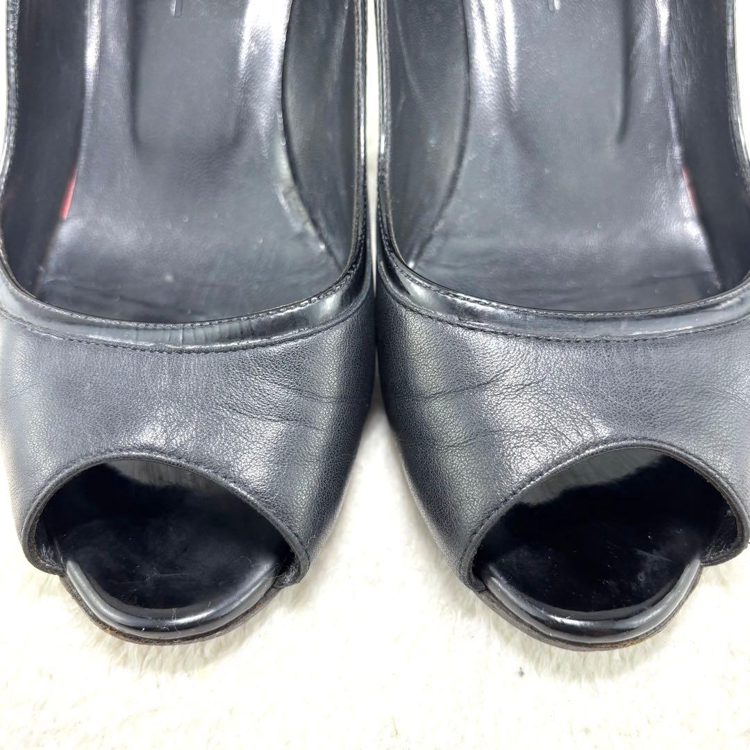 CHANEL シャネル　パンプス　カーフ＆エナメル　ブラック36C（23㎝）