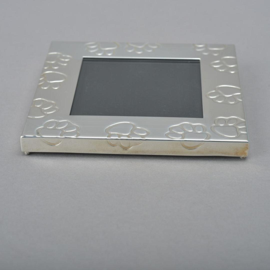 ティファニー SV925 フォトフレーム スクエア ペット 肉球 保存袋/箱付き