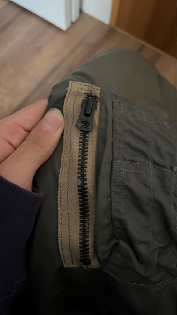 SKULL FLIGHT MA-1ジャケット オリーブ