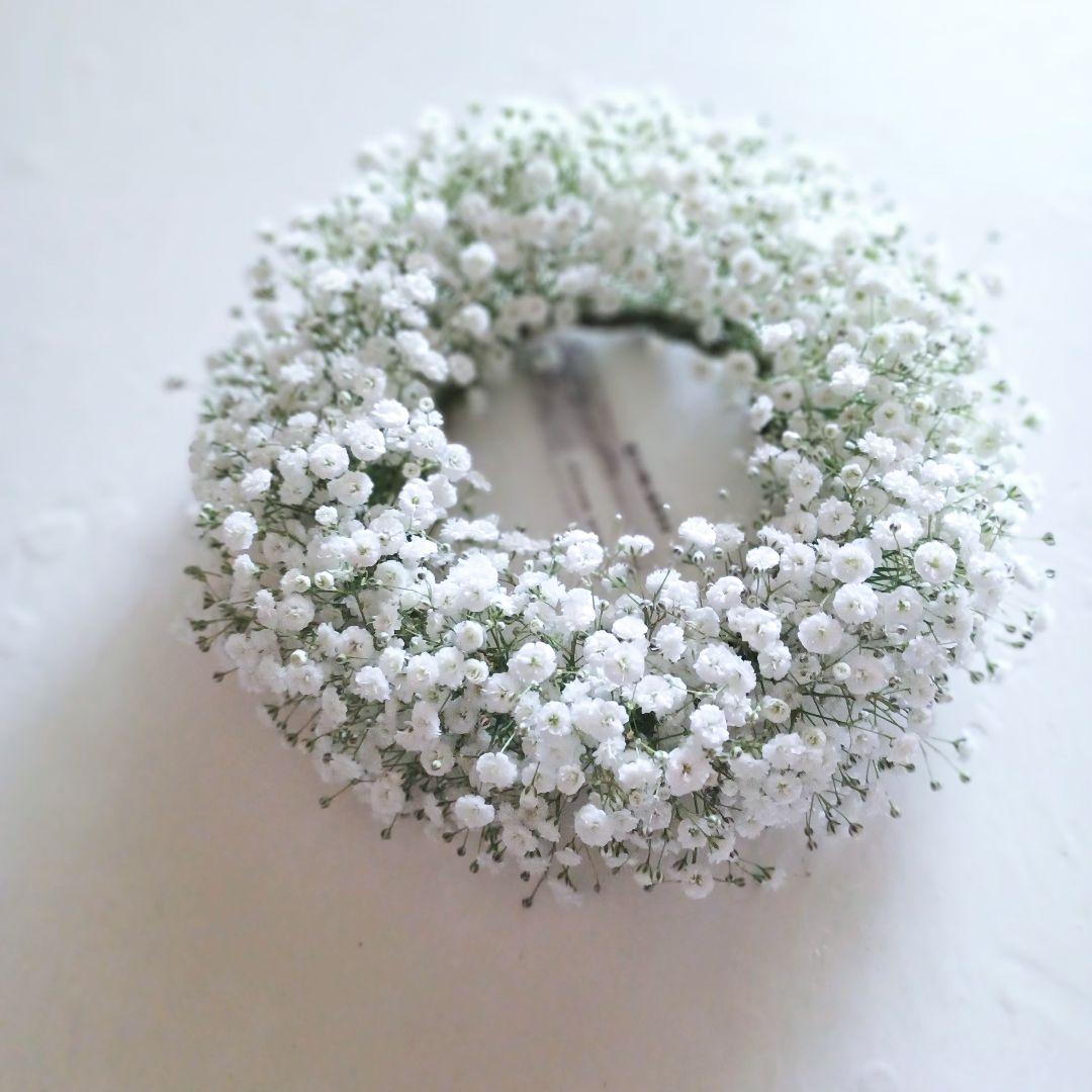 新品 未使用 カスミソウリース ドライフラワー リース 【ご予約】