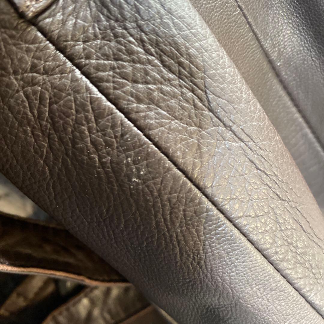 アクアスキュータム 羊革 レザージャケット ブラウン