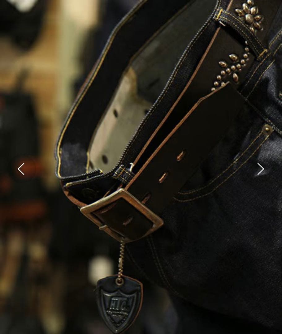 専用です　HTC フラワー スタッズベルト ブラック　32inch 数回使用のみ