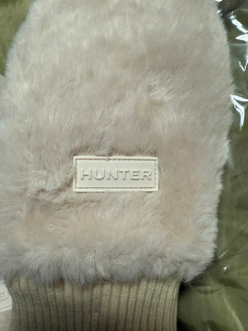 HUNTER ベージュ イヤーマフ ミトン　セット