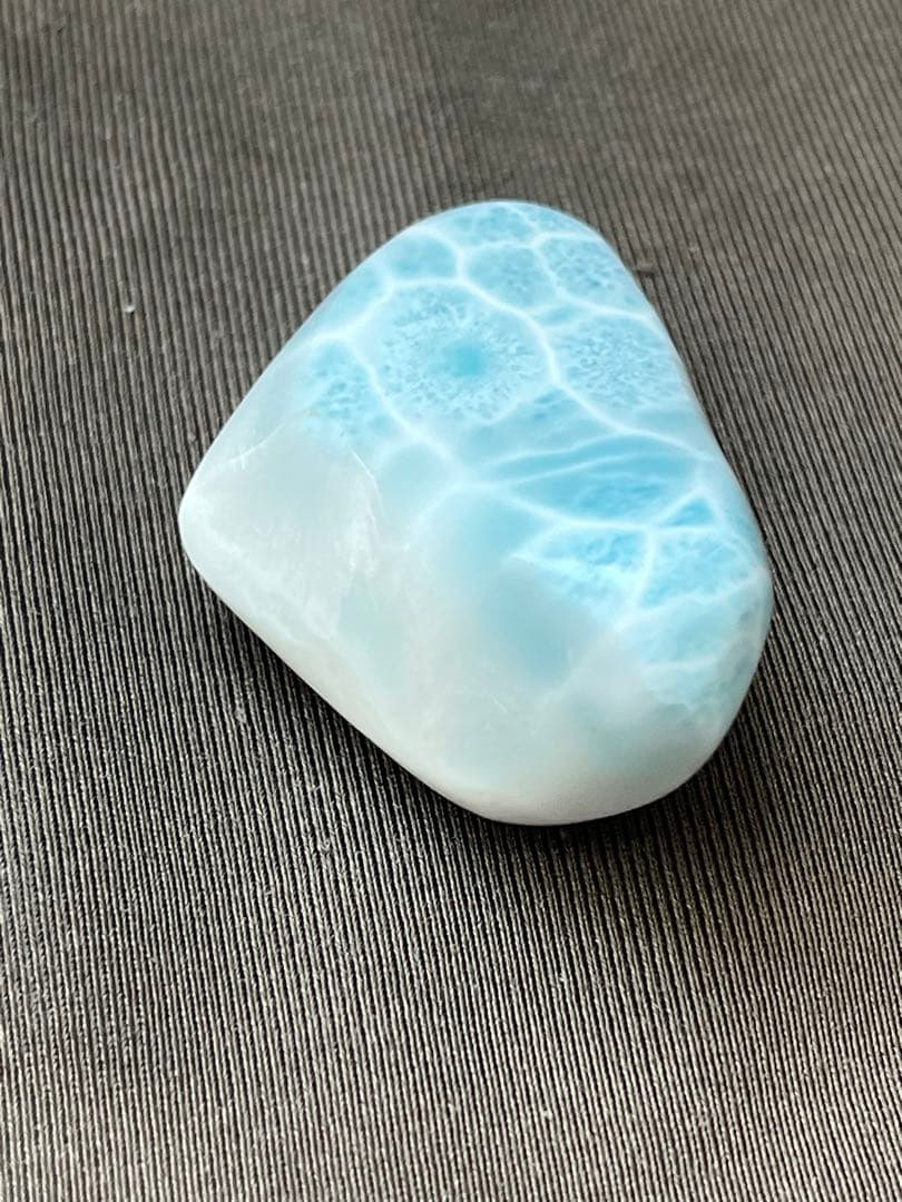 天然石☆ラリマー原石③４２mm×２６ｍｍ☆海のように美しい模様！！
