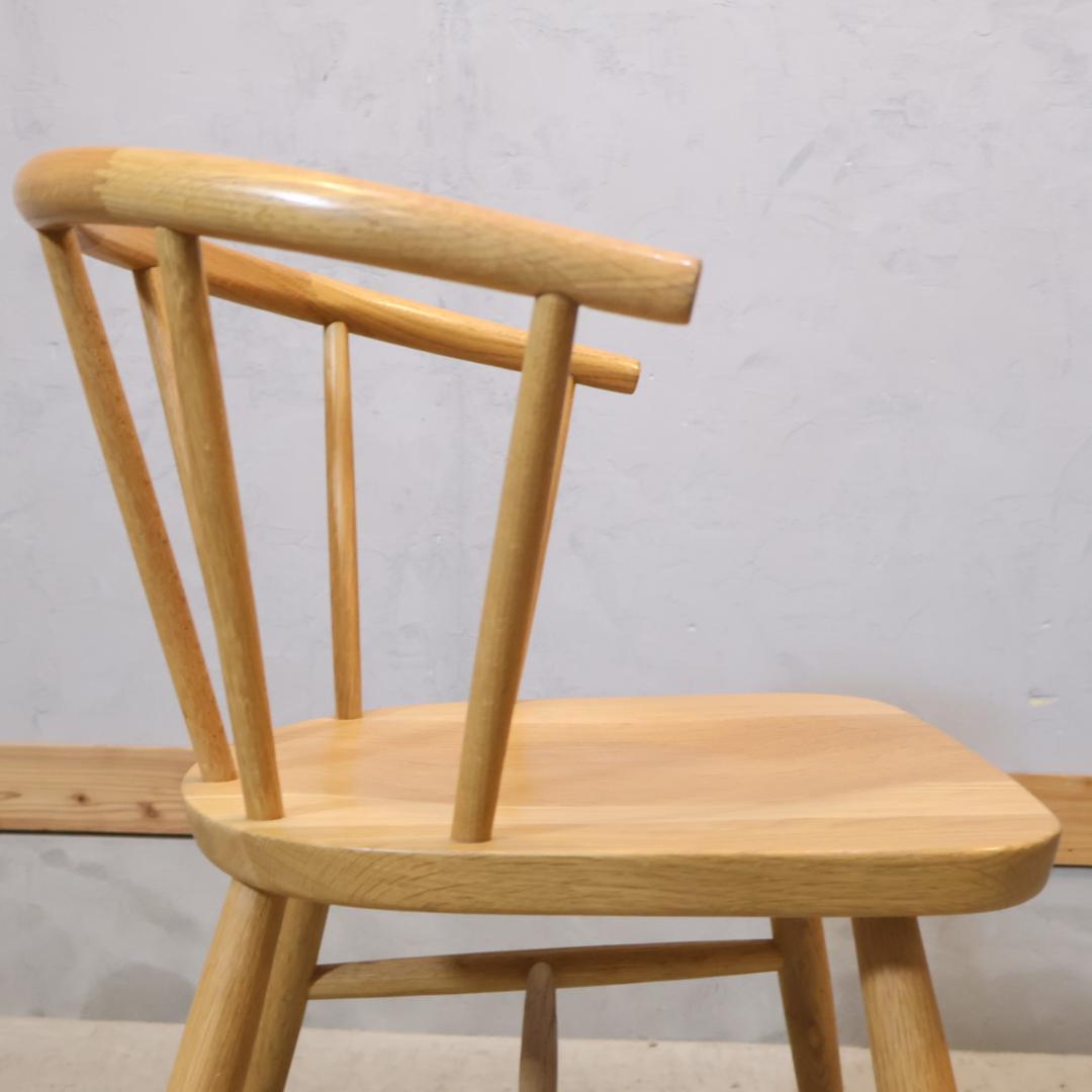 無印良品 MUJI オーク無垢材 ダイニングチェア アーム ボウバックチェア