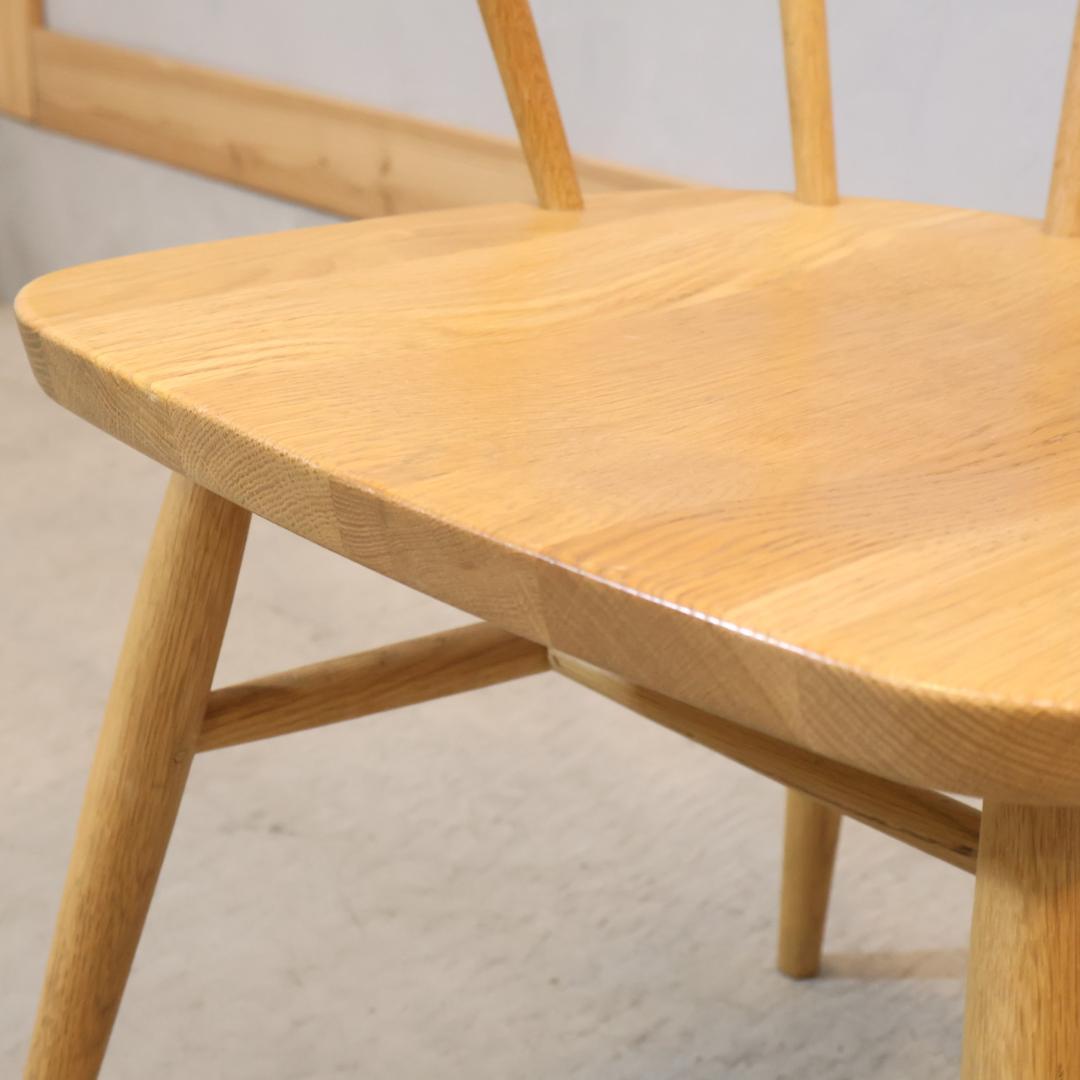無印良品 MUJI オーク無垢材 ダイニングチェア アーム ボウバックチェア
