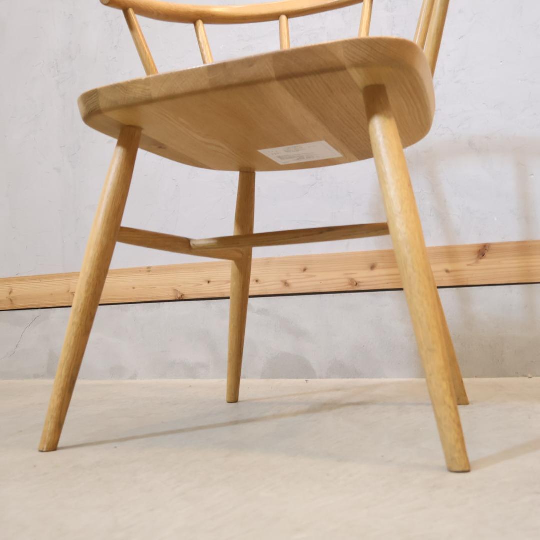 無印良品 MUJI オーク無垢材 ダイニングチェア アーム ボウバックチェア