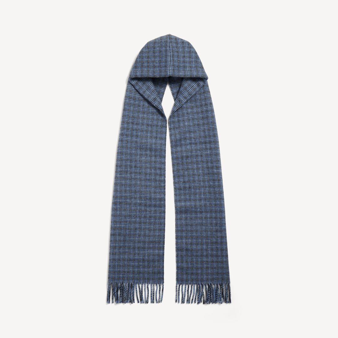 balenciaga 25 winter フード スカーフ マフラー チェック