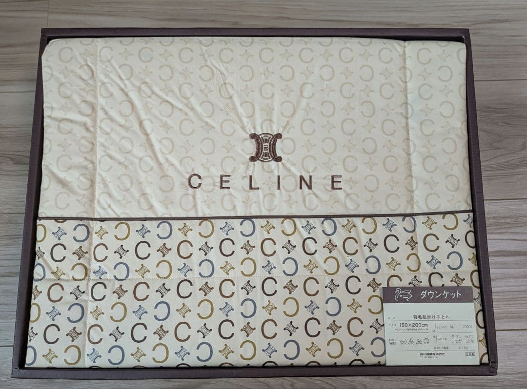 CELINE　羽毛肌掛けふとん　ダウンケット