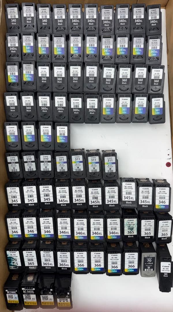 キャノン 使用済みインクカートリッジ85個(純正81+互換4)
