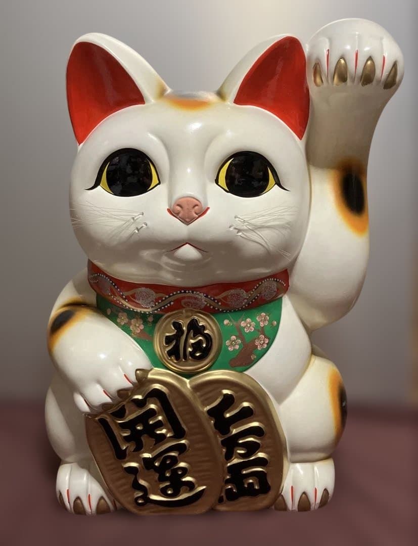 レトロ　招き猫　貯金箱　超特大　(29 )