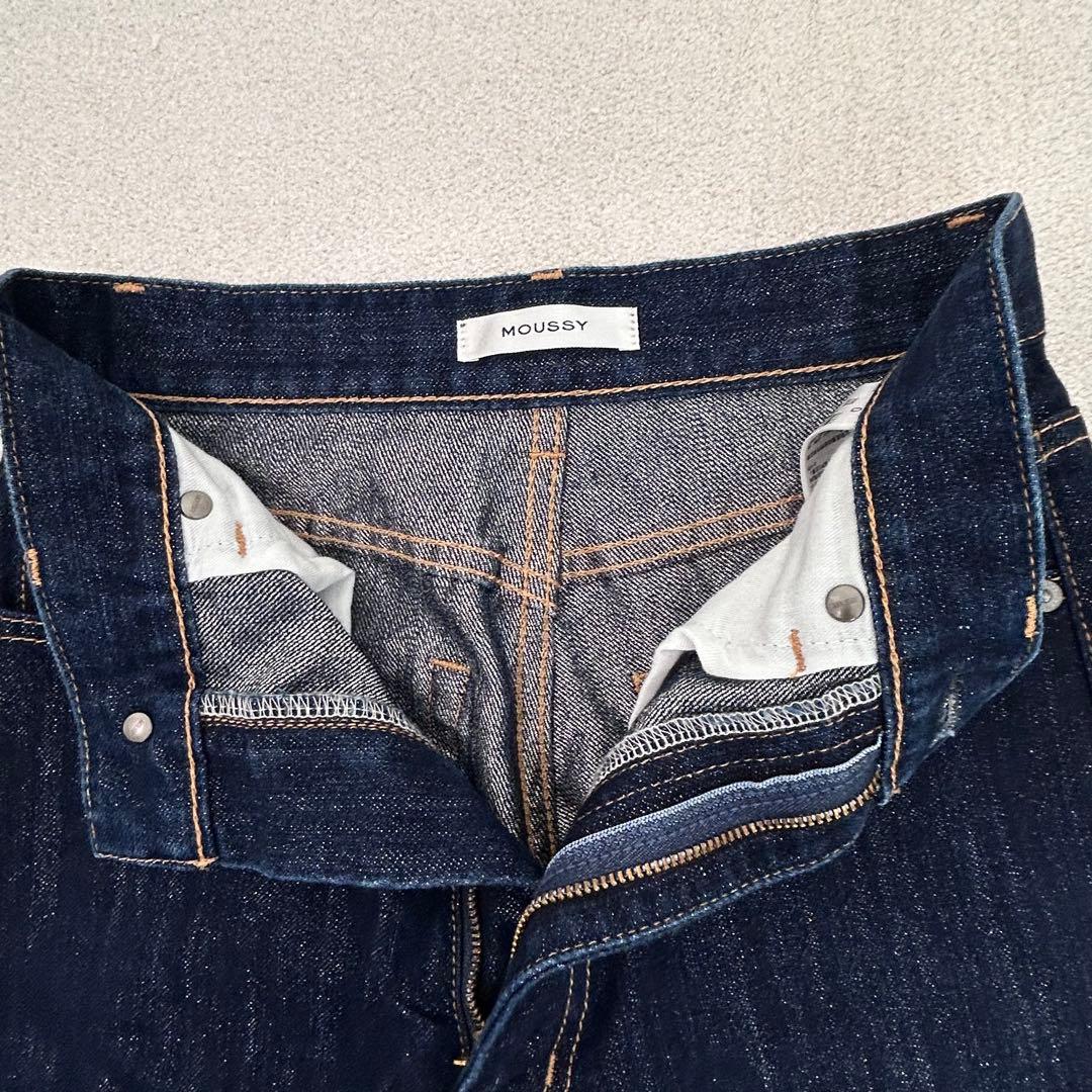 【超美品】moussy グリッターデニムワイドストレッチパンツSサイズ相当