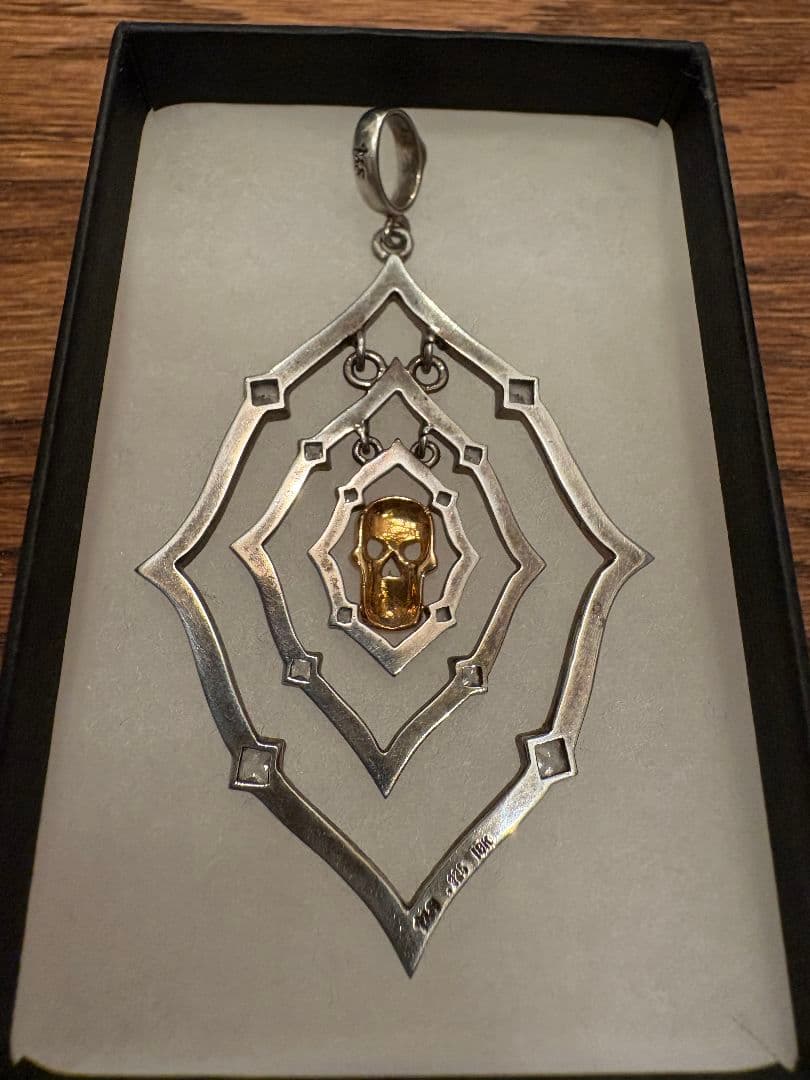 Loree Rodokin スパイダーウェブスカル　 ペンダントトップ