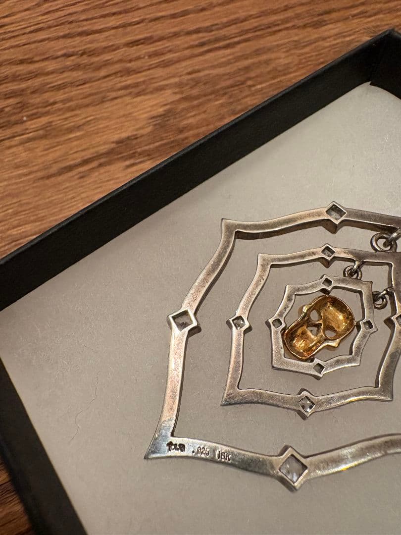 Loree Rodokin スパイダーウェブスカル　 ペンダントトップ