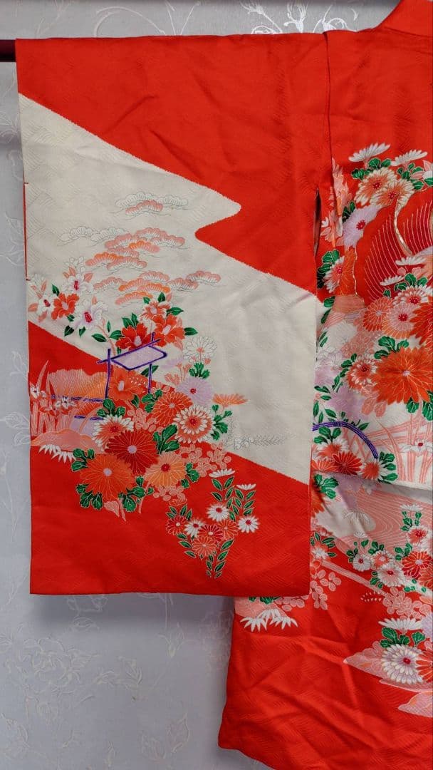 RK396アンティーク子供着物着丈75センチ裄丈40センチ