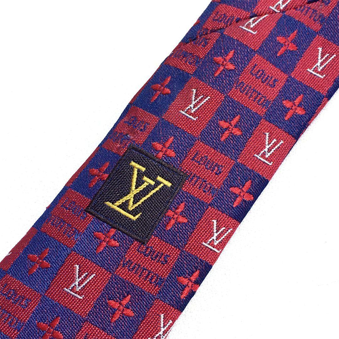未使用級 ルイヴィトン Louis Vuitton ネクタイ ダミエ LV柄