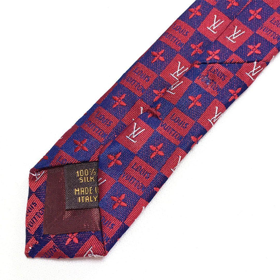 未使用級 ルイヴィトン Louis Vuitton ネクタイ ダミエ LV柄