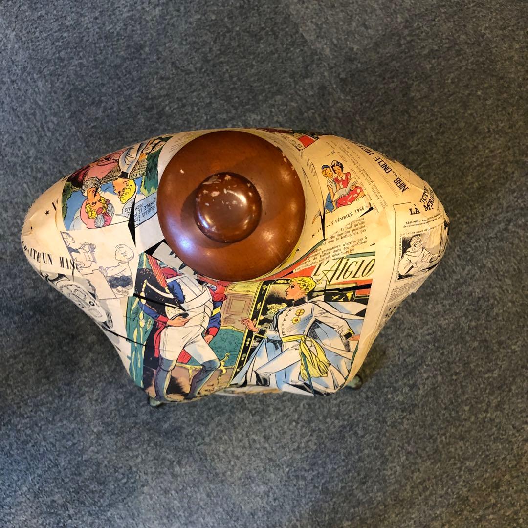 夢八トルソー　フランスの少女紙貼ったトルソー マネキン　ボディーコミックアート