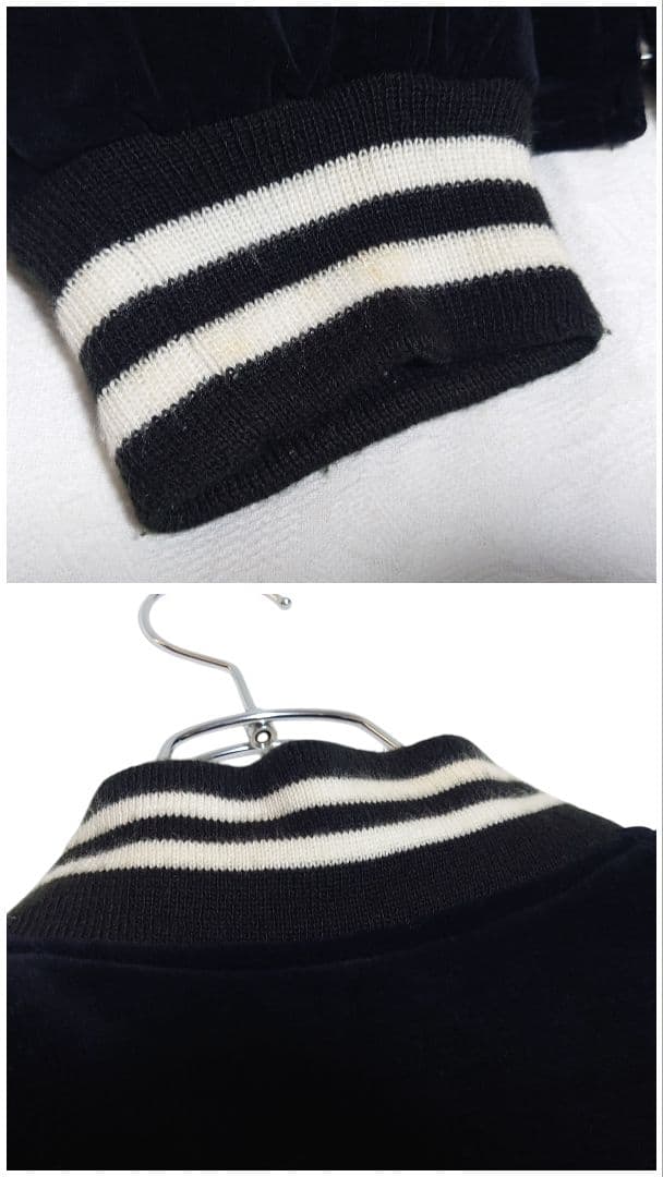 【豪華刺繍】 ヴィンテージ 龍 ベロア スカジャン キルティング LL 黒 赤