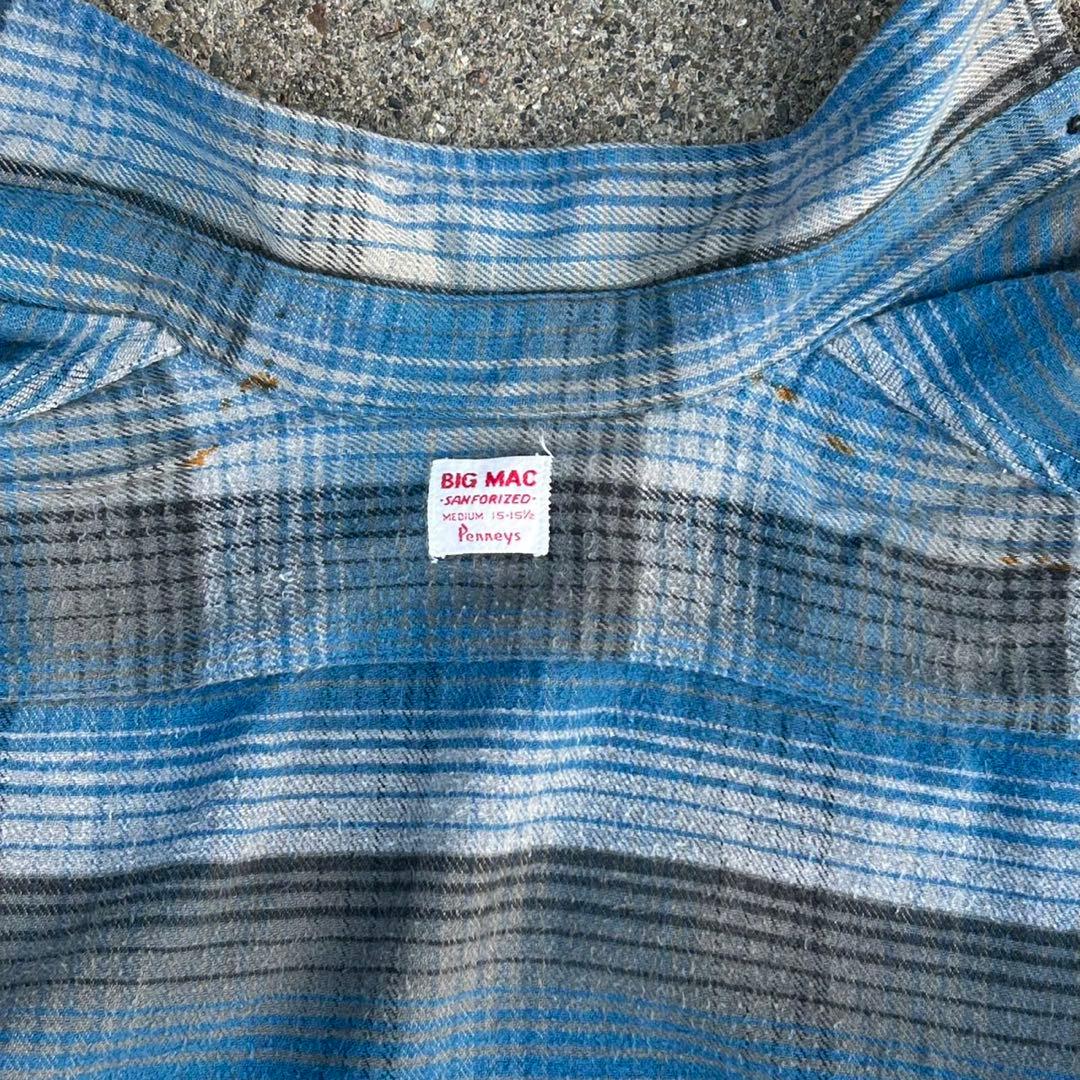 【60s】 BIG MAC ビックマック flannel shirt USA製