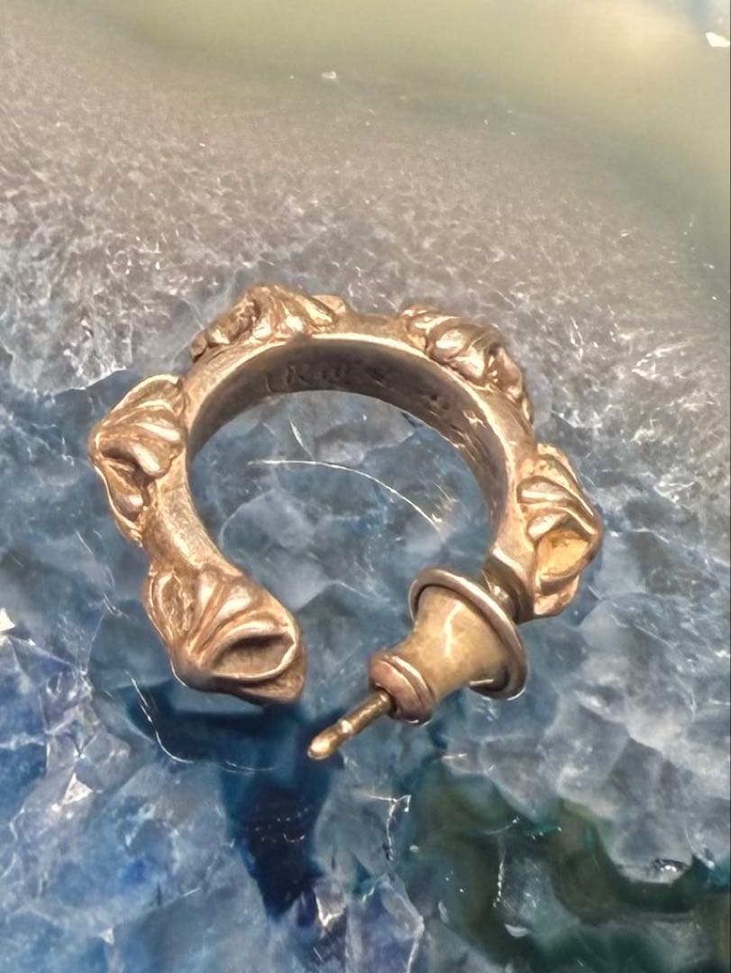 クロムハーツ 925 クロスバンドフープピアス