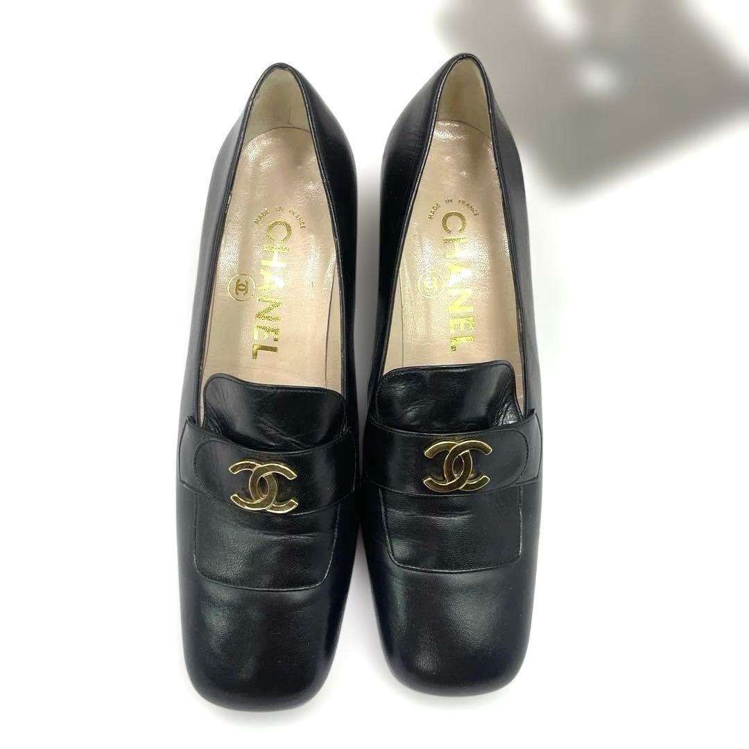 CHANEL シャネル ココマーク Vintage ローファー ヒール　パンプス
