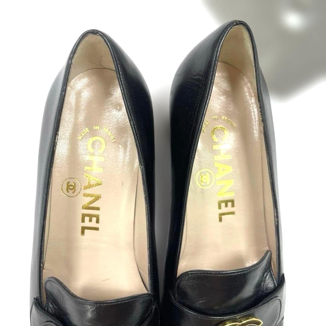 CHANEL シャネル ココマーク Vintage ローファー ヒール　パンプス