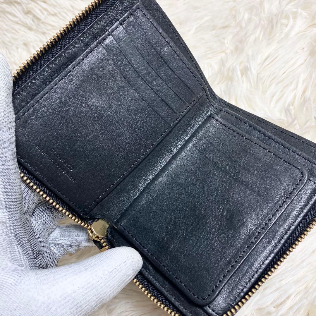 スロウ L字ファスナー コンパクトウォレットブライドル 本革