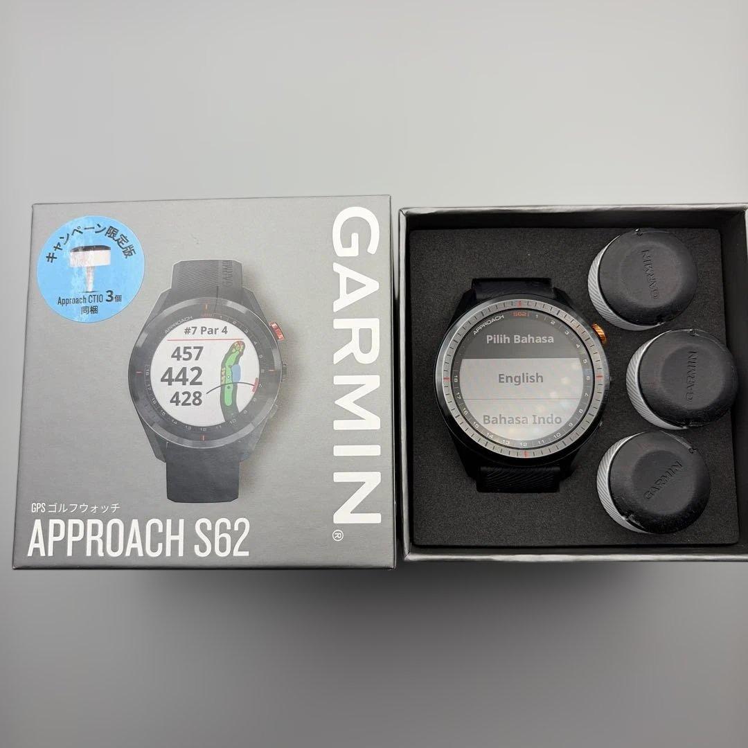 GARMIN ガーミン Approach S62 ブラック （CT10：3個）