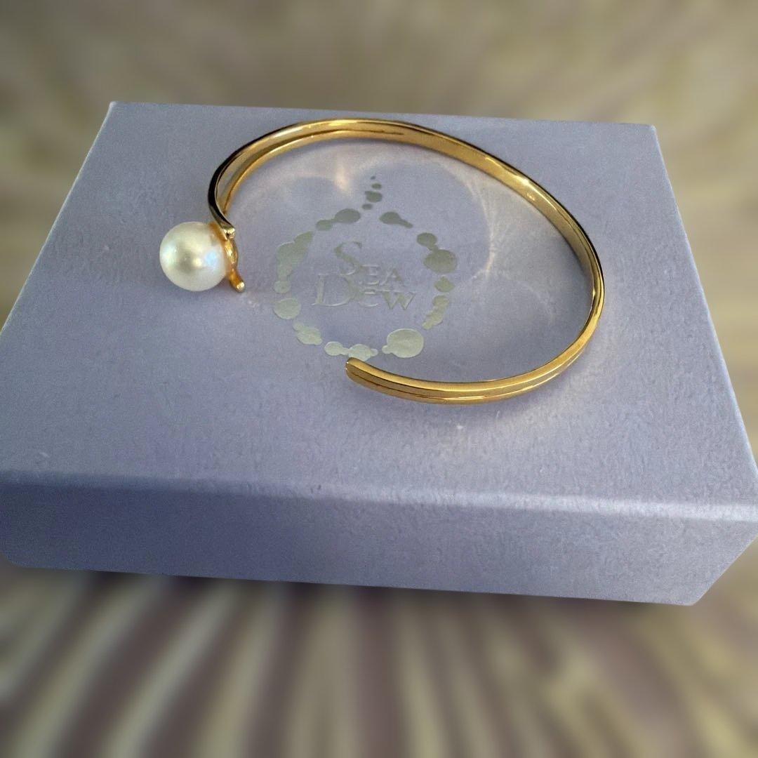 SEA DEW square bar バングル　アコヤ　バロック大玉