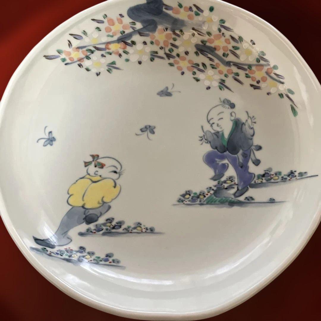 新品未使用　中里廣松作　大皿　肥前三川内焼 松雲釜