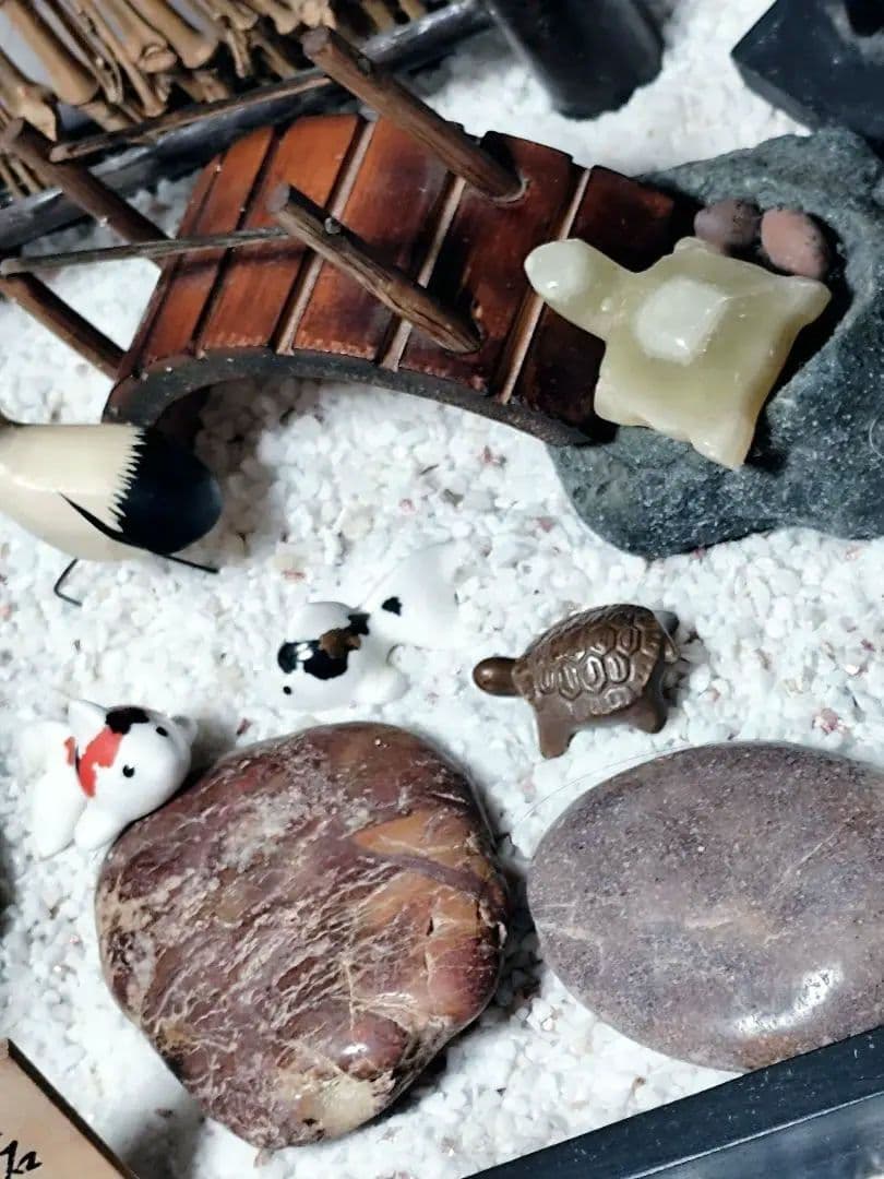 日本庭園ミニチュアセット★心の癒し箱庭★枯山水★和風庭園