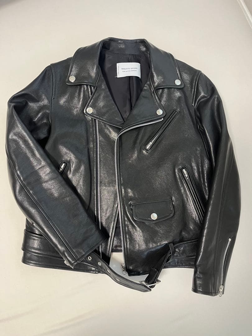 beautiful people ブラックレザーライダージャケット