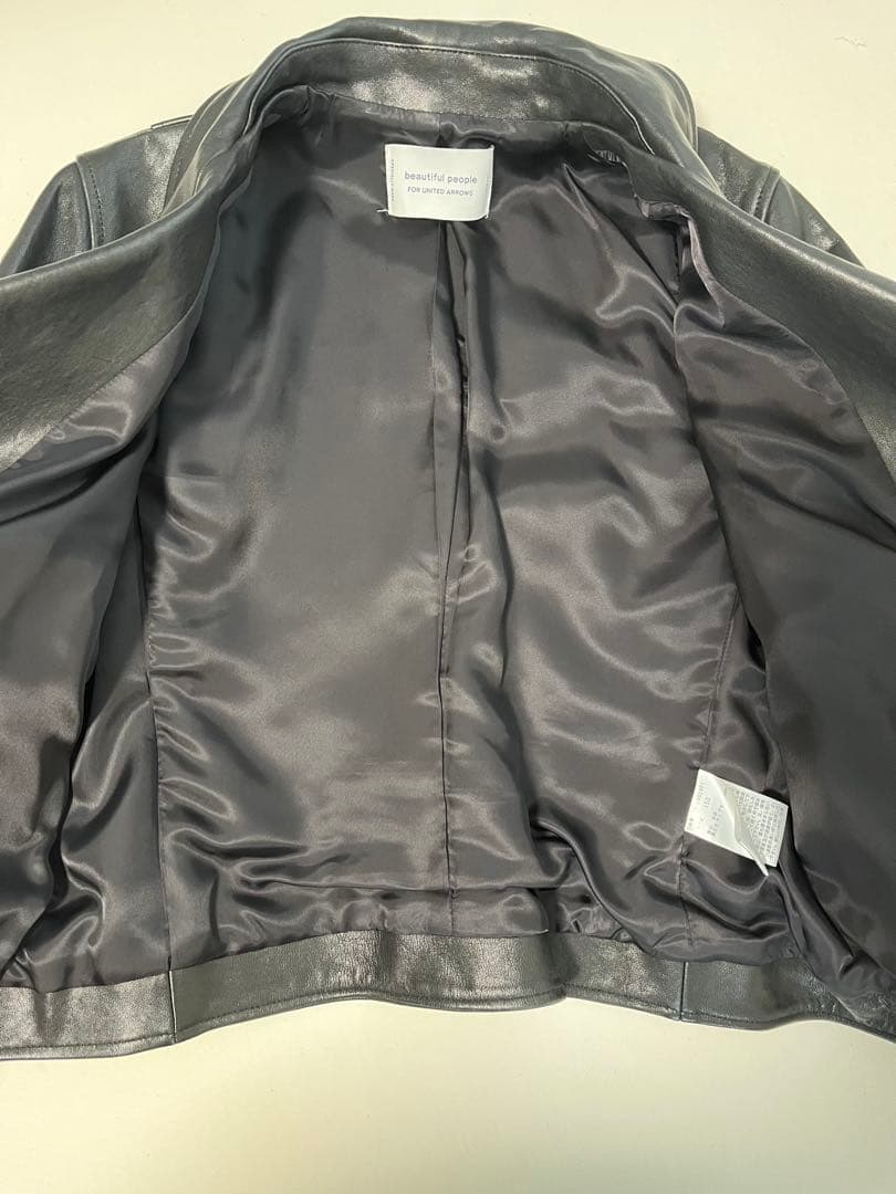 beautiful people ブラックレザーライダージャケット