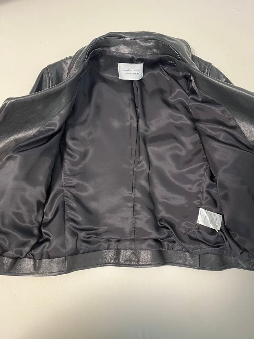 beautiful people ブラックレザーライダージャケット