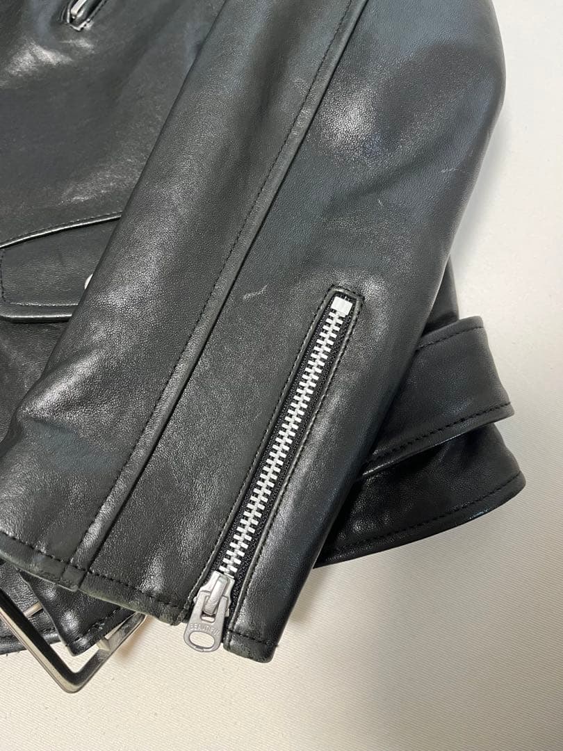 beautiful people ブラックレザーライダージャケット