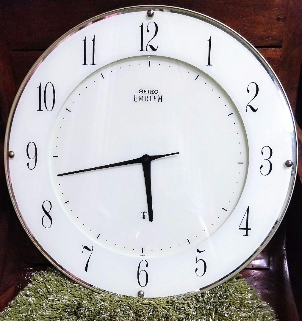 SEIKO EMBLEM ／セイコー　エンブレム　掛時計 ホワイト　シンプル
