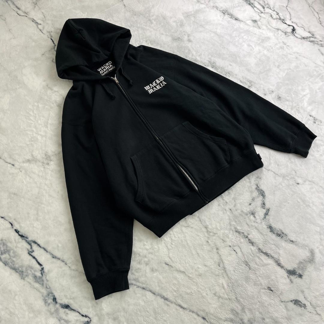 【激レア・最高デザイン】ワコマリア☆バックアーチロゴ肉厚ジップパーカー2975.