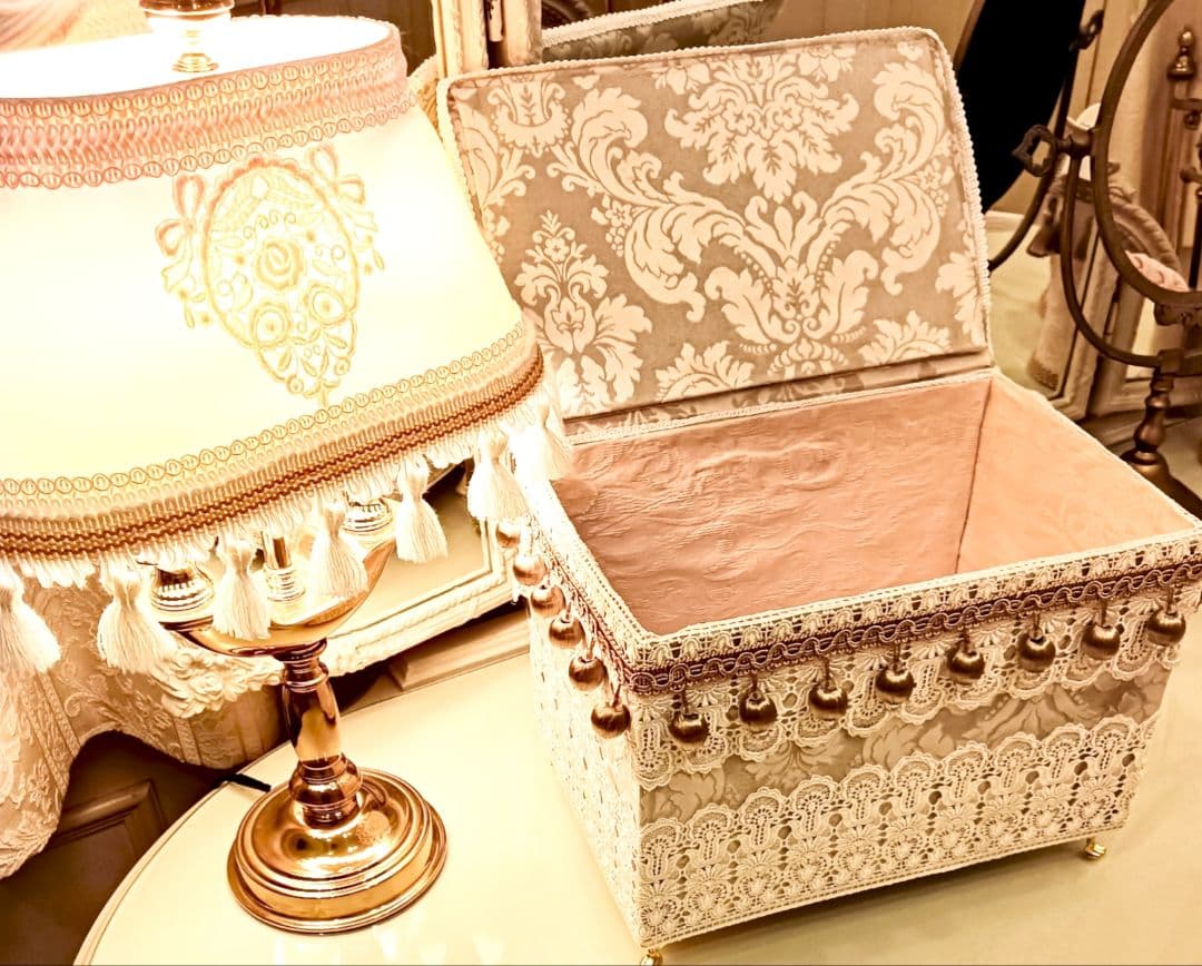 Handmadeカルトナージュレース装飾収納ボックス