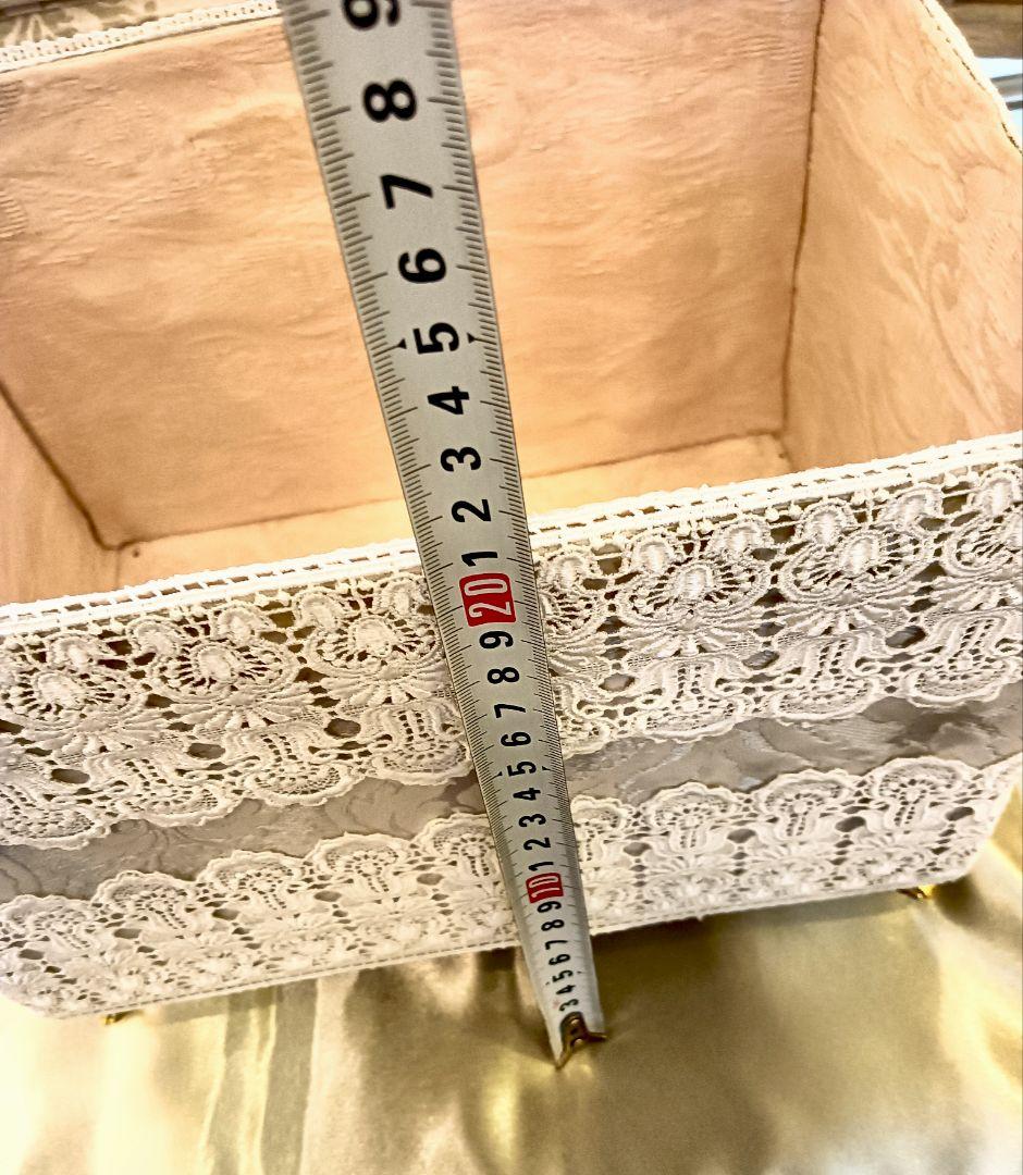 Handmadeカルトナージュレース装飾収納ボックス