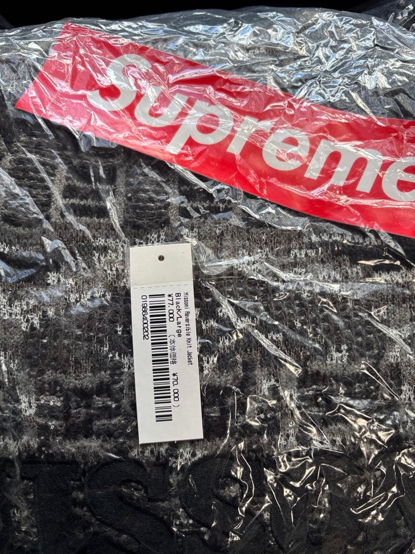 シュプリームミッソーニ黒　Lサイズ　美品