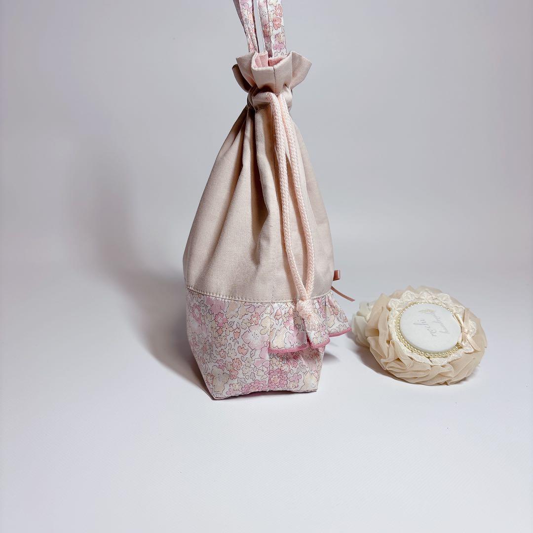 かにちゃん様　レッスンバッグ　上履き袋　体操着袋　ハート　キルト　ヌビ