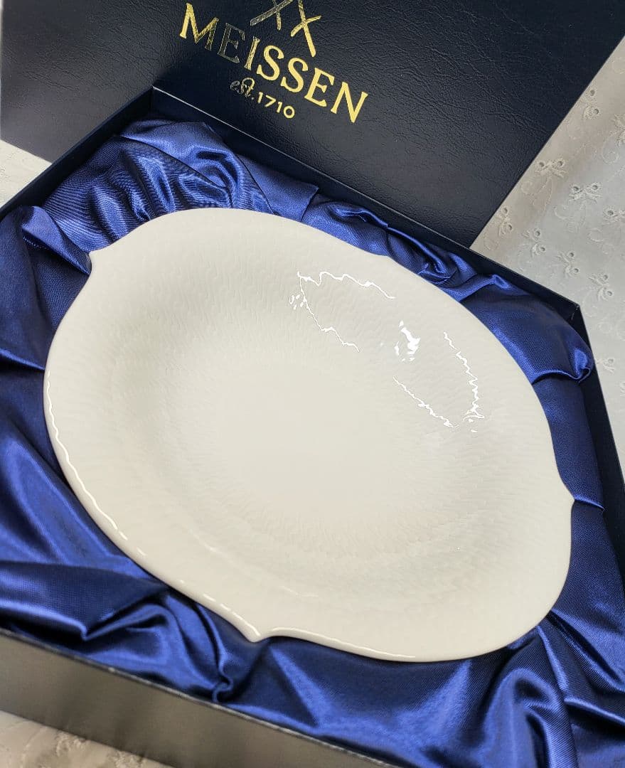 未使用✨マイセン 波の戯れ ホワイト 深皿 プレート サラダ パスタ、スープ 箱