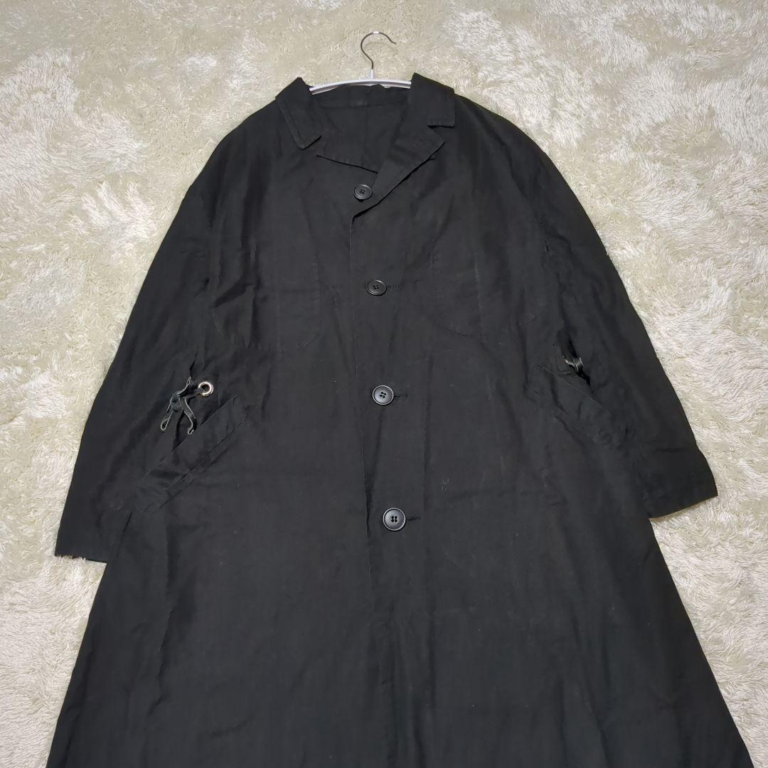 45rpm ロングコート ブラック　シャツワンピース　チェスターコート　Aライン