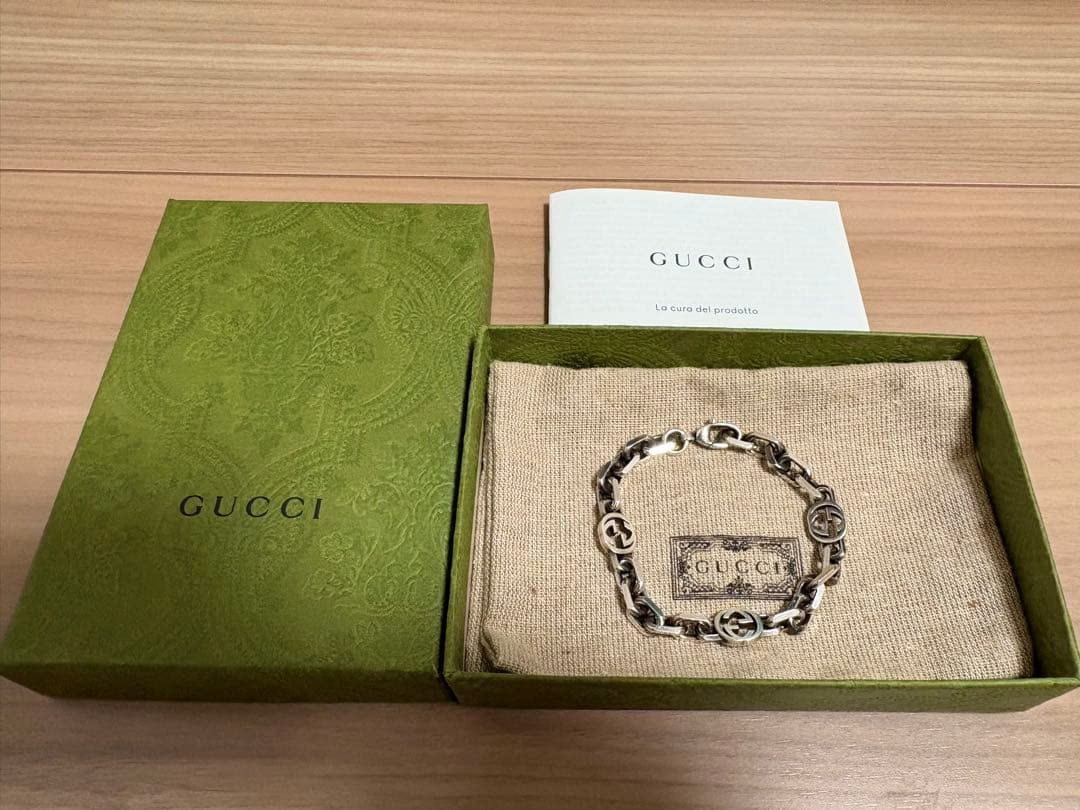 GUCCI インターロッキングG ブレスレット　シルバー925