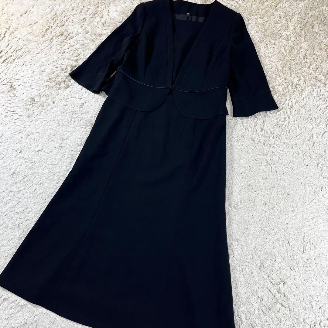 ✨未使用級 東京イギン セットアップ ショールカラー ロング丈 ワンピース