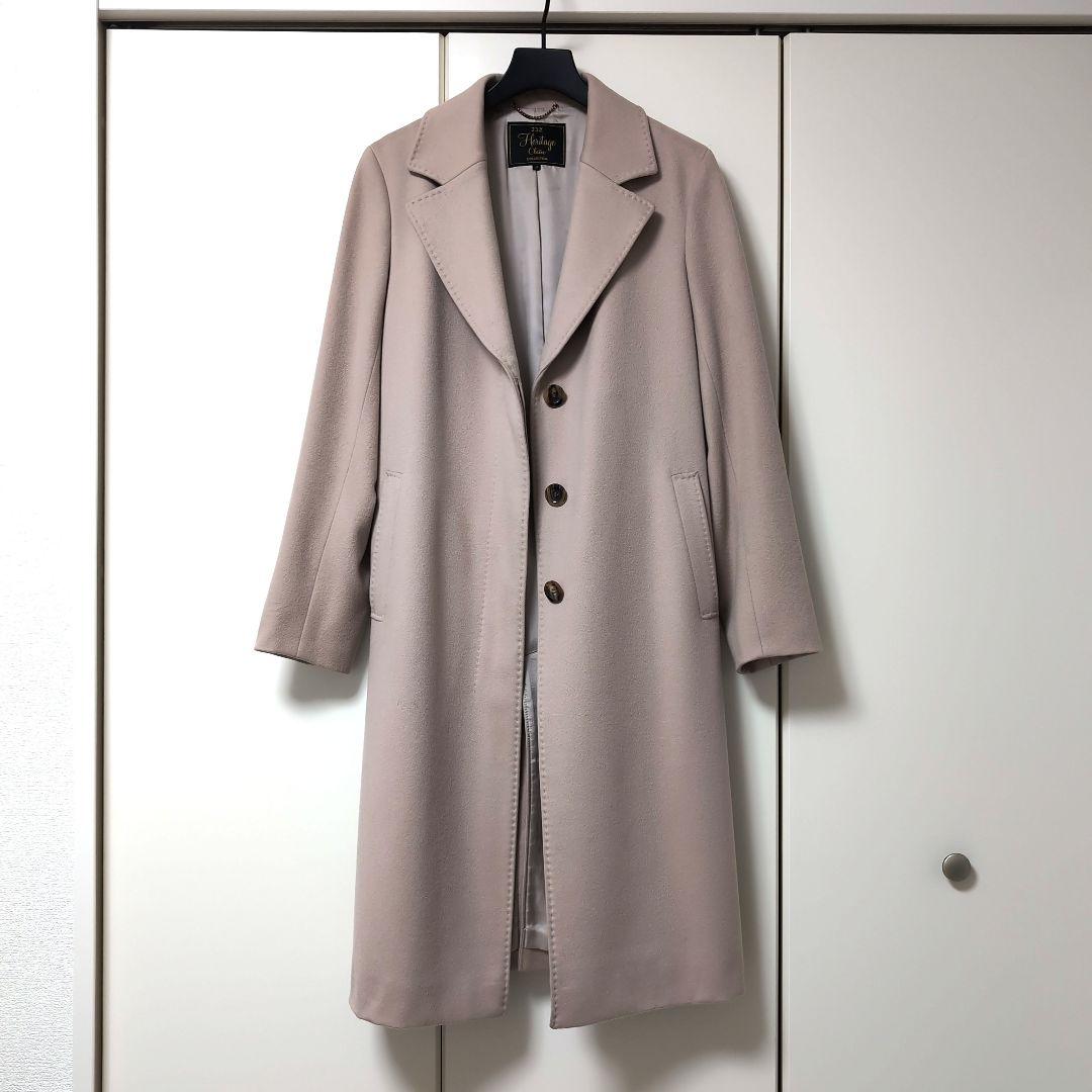 23区【ロロピアーナチェスターコート】　✨高級 DOESKIN 光沢✨ロング丈